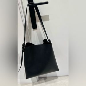 Anthropologie Black Leather Tote Bag. BRAND NEW! Never used.